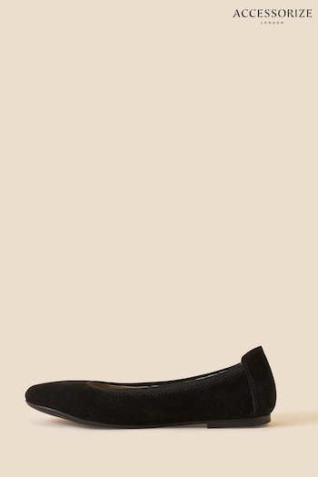 Accessorize Suede Ballet Black Shoes (366642) | £37