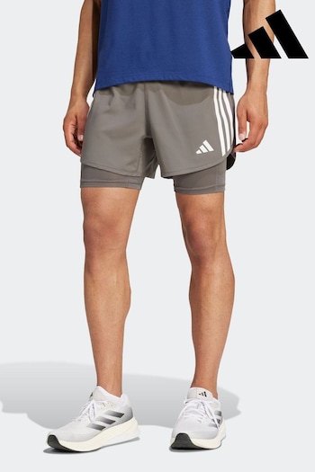 adidas Brown Own The Run 2-In-1 Shorts (366685) | £45