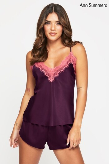 Ann Summers Cerise Lace and Satin Cami Set (367055) | £22
