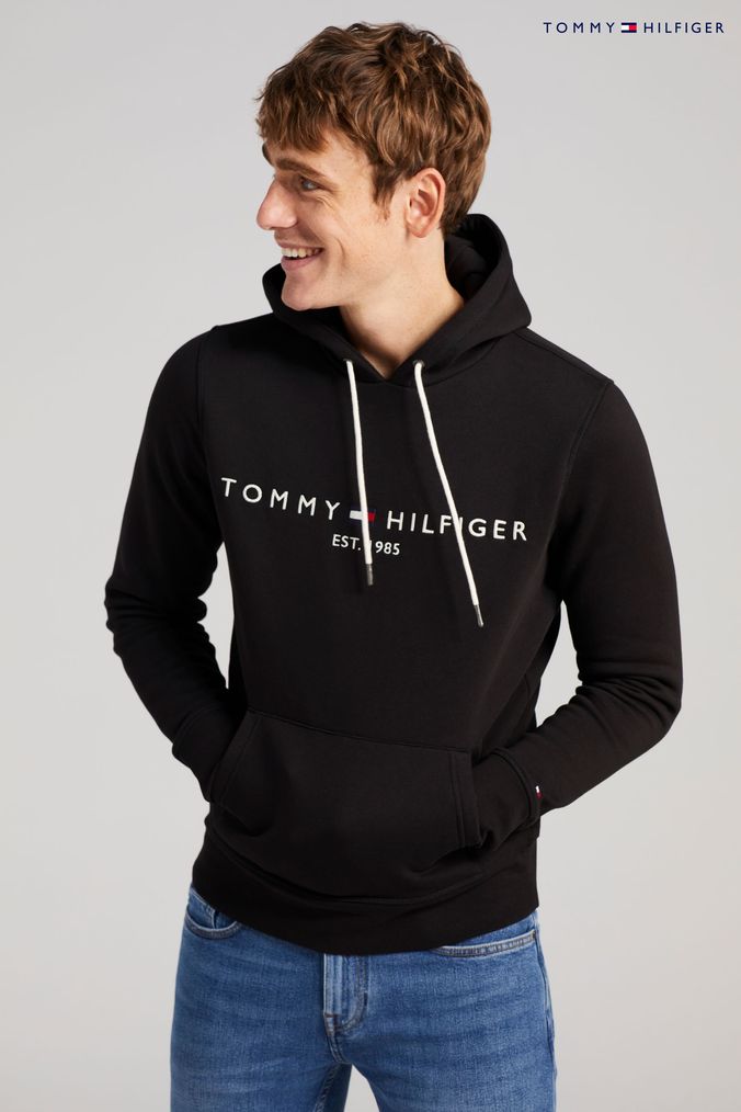 Mens black tommy hilfiger sweatshirt best sale