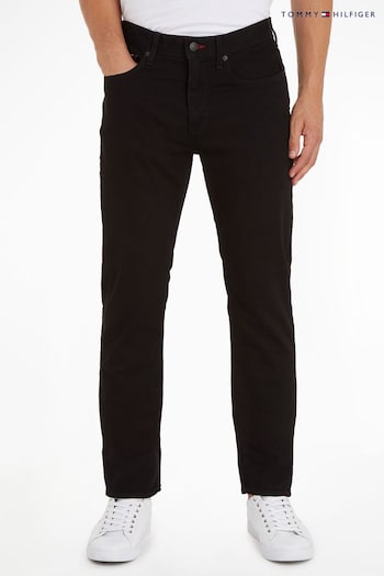 Tommy Hilfiger Black Core Slim Bleecker Denim floral-trim Jeans (368170) | £100