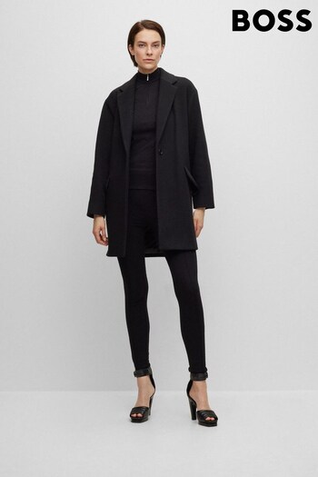 BOSS Black One Button Formal Wool Blend Coat (368332) | £289