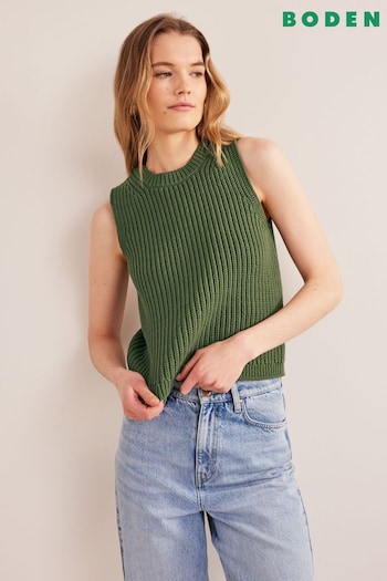 Boden Green Chunky Ribbed Jumper (368434) | £75