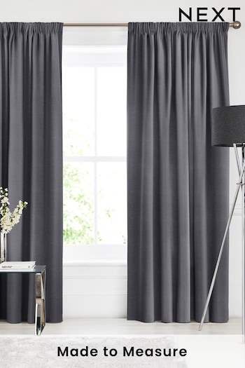 Charcoal Grey Black Soho Made To Measure Curtains (368492) | £100