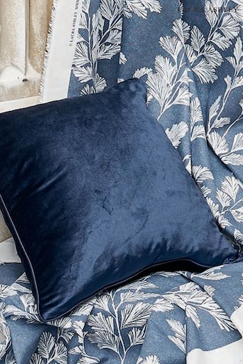 Laura Ashley Midnight Blue Nigella Large Square - Feather Filled Cushion (368686) | £45