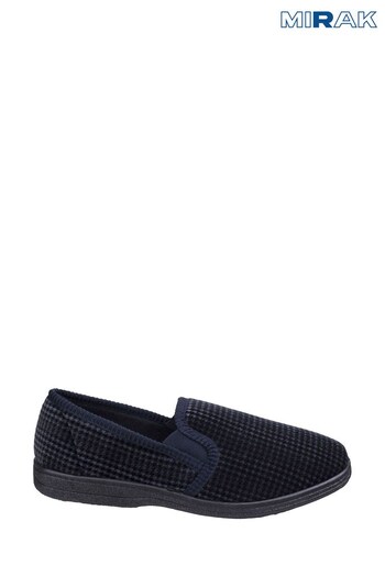 Mirak Blue Highbury Twin Gusset Slippers (368915) | £28