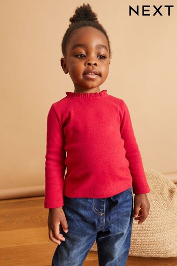 Red Brushed Pointelle Top (3mths-7yrs) (369264) | £6 - £8