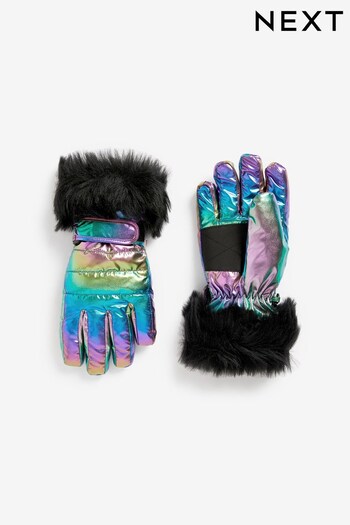 Purple Metallic Ski Gloves 1 Pack (3-16yrs) (369437) | £11 - £14