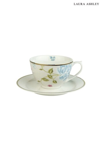 Laura Ashley Cream Heritage Collectables Cobblestone Tea Cup and Saucer (369558) | £15