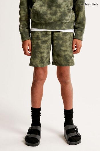 Abercrombie & Fitch Green Tie Dye Jogger Shorts (369649) | £29