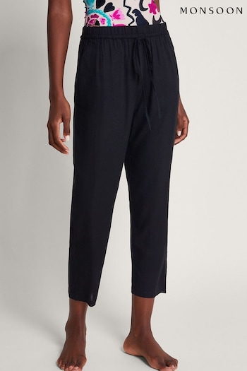 Monsoon Penina Crop Black Trousers (369833) | £49