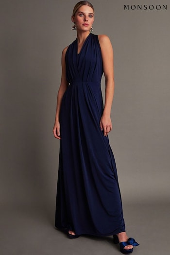 Monsoon Blue Thea Multiway Bridesmaid Dress (370045) | £110