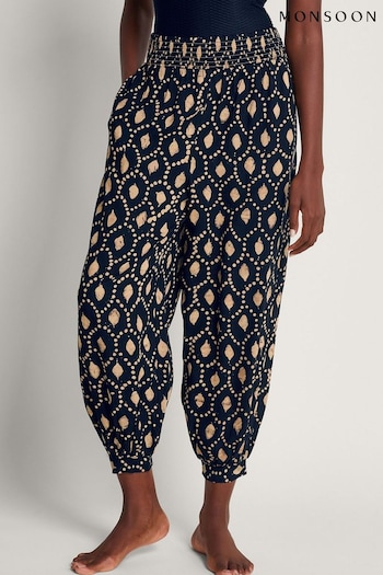 Monsoon Black Batik Dye Rhea Trousers Cropped-Jeans (370174) | £49