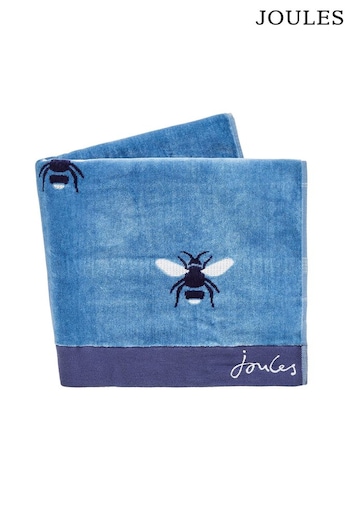Joules Pale Blue Cotton Botanical Bee Towel (370176) | £12 - £36