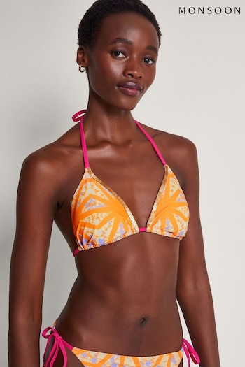Monsoon Orange Santiago Bikini Top (370272) | £45