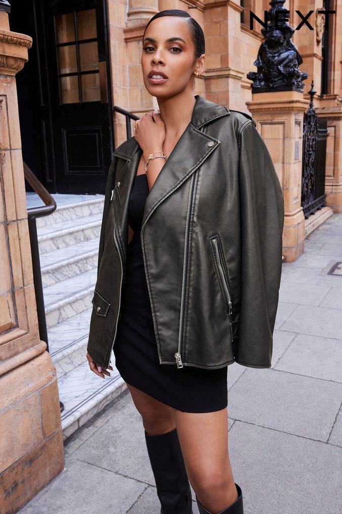 Women's faux leather online coats & jackets