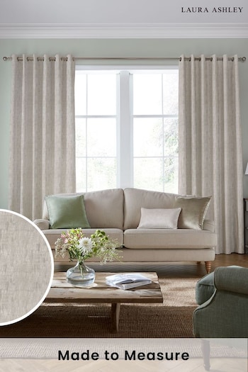 Laura Ashley Natural Whinfell Made to Measure Curtains (370509) | £91