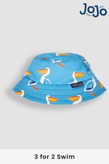 JoJo Maman Bébé Blue Pelican UPF 50 Bucket Sun Hat (370753) | £11