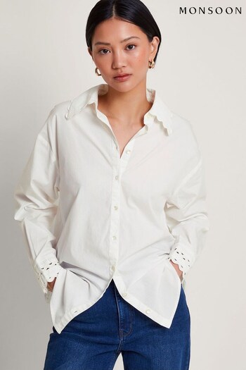 Monsoon White Longline Selma Shirt (370789) | £59
