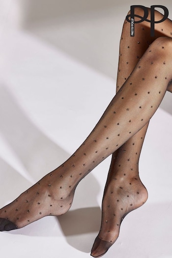 Pretty Polly 2 Pack Black Fishnet Tights & Sparkle Spot Tights (370940) | £22
