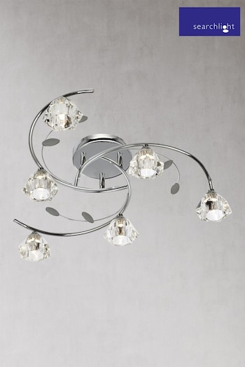 Searchlight Metal Paradise 6 Light Semi Flush Fitting Ceiling Light (371007) | £110