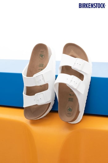 Birkenstock Arizona Platform Flex BF White VEG Sandals (371331) | £90