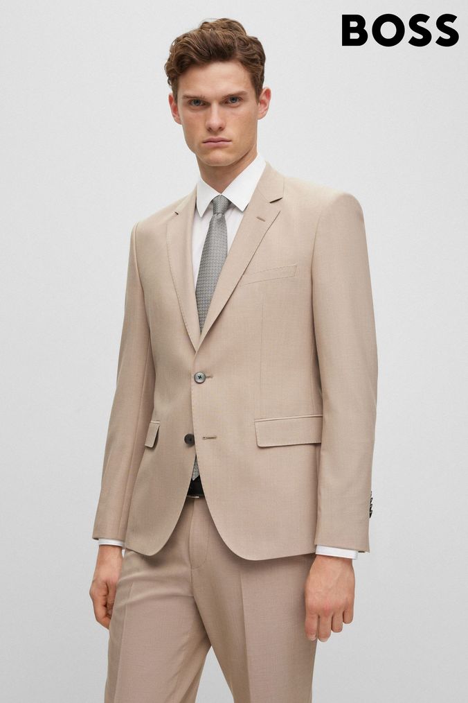 BOSS Natural Micro Patterned Stretch Regular Fit Jacket (371420) | £269