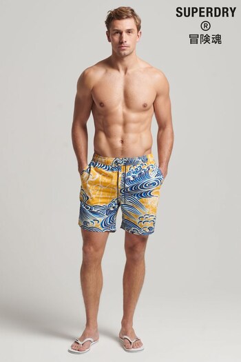 Superdry Yellow Superdry Yellow Hawaiian Swim Shorts (371716) | £40