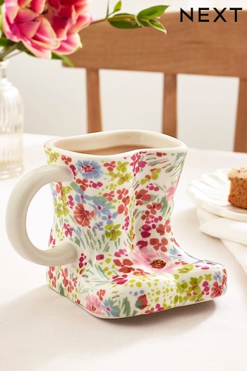 Pink Floral Welly Mug (372192) | £9