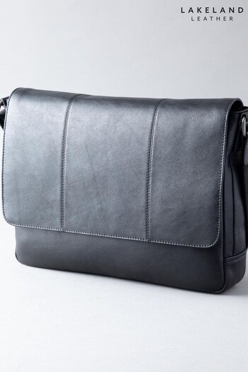 Lakeland Leather Scarsdale Leather Black Messenger Bag (372226) | £75