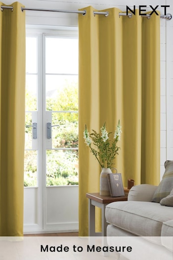 Ochre Yellow Cotton Made To Measure Curtains (372466) | £44