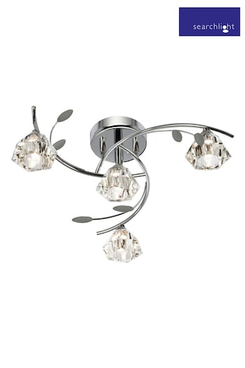 Searchlight Chrome Paradise 4 Light Semi Flush Ceiling Light (373022) | £75