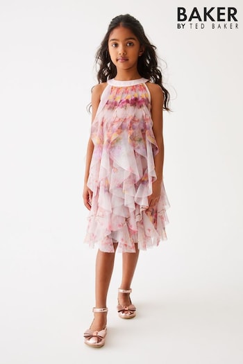 Baker by Ted Baker Pink Floral Tulle Dress (373165) | £39 - £43