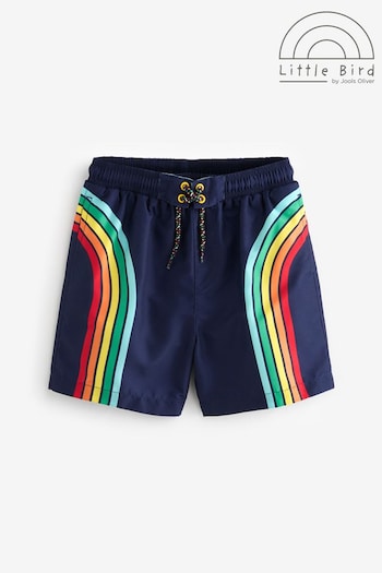 Little Bird by Jools Oliver Navy Blue Rainbow Swim Board Shorts (373173) | £16 - £22