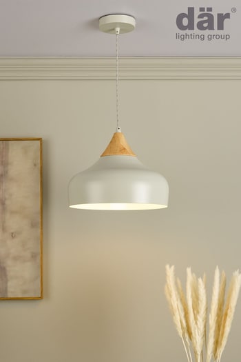 Dar Lighting Grey Gaucho Ceiling Light Pendant (373267) | £60