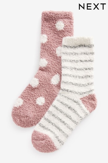 Pink/Grey Cosy Socks 2 Pack (373306) | £8