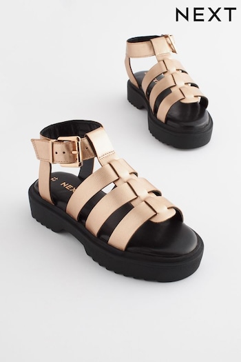 Rose Gold Chunky Gladiator Sandals Gloss (373387) | £24 - £31