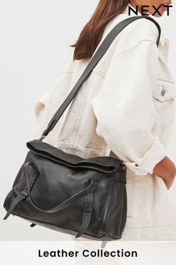Black Leather Handheld Bag (374096) | £82