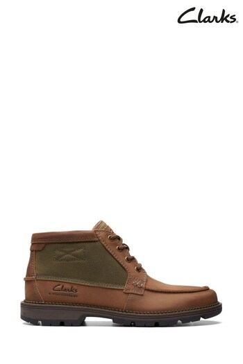 Clarks Brown Combi Maplewalk Moc GP Boots (374541) | £85