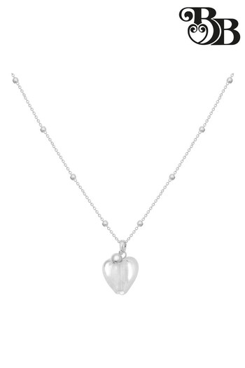 Bibi Bijoux Silver Tone Sentiment Heart Necklace (375056) | £20
