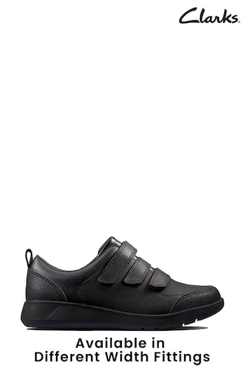 Clarks Black Multi Fit Scape Sky Kids Shoes (375063) | £50