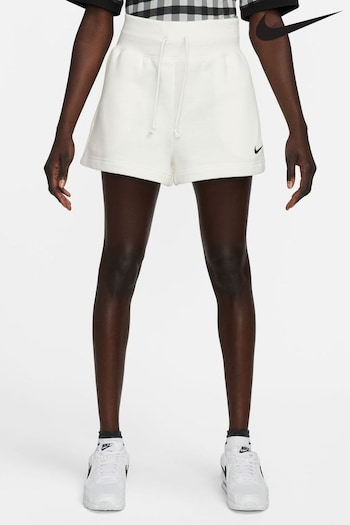 Nike zebra Phoenix Fleece High-Waisted Shorts (375107) | £45