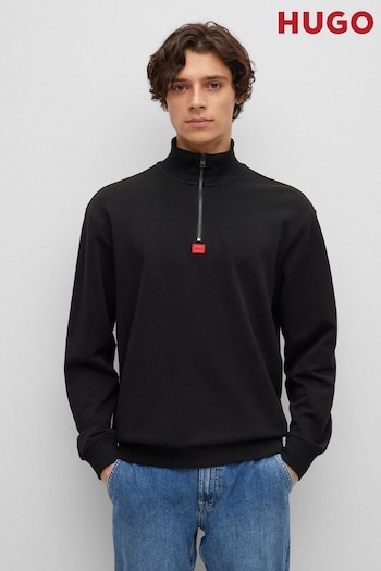 HUGO Black Box Logo Half Zip Sweatshirt (375169) | £99
