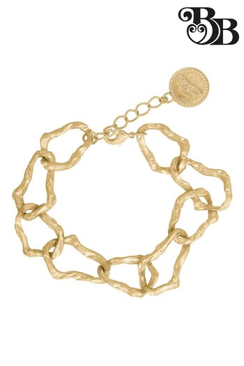 Bibi Bijoux Gold Tone Ritzy Molten Link Bracelet (375422) | £25