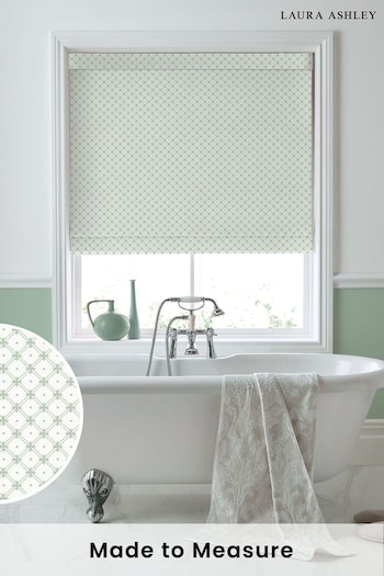 Laura Ashley Sage Wickerwork Made to Measure Roman Blinds (375615) | £84