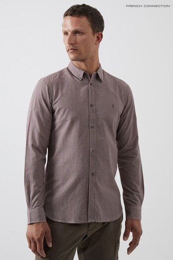 French Connection Natural Gingham Long Sleeve Shirt (375755) | £30
