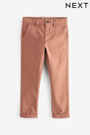 Rust Brown Skinny Fit Stretch Chino sweatshirt Trousers (3-17yrs) (376086) | £11 - £16