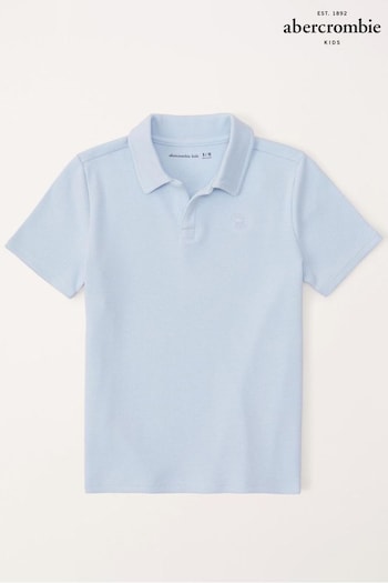 Abercrombie & Fitch Blue Essentials Logo Short Sleeve Polo tkim Shirt (376209) | £20