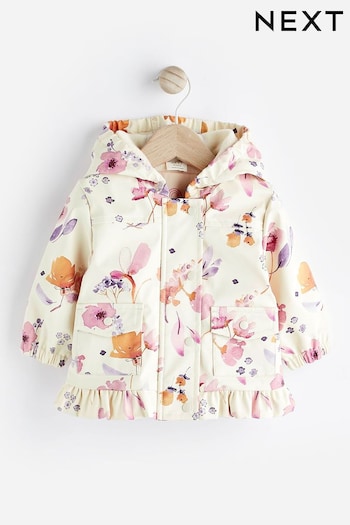 Pink/out Floral Rubberised Baby Jacket (0mths-2yrs) (376483) | £25 - £27