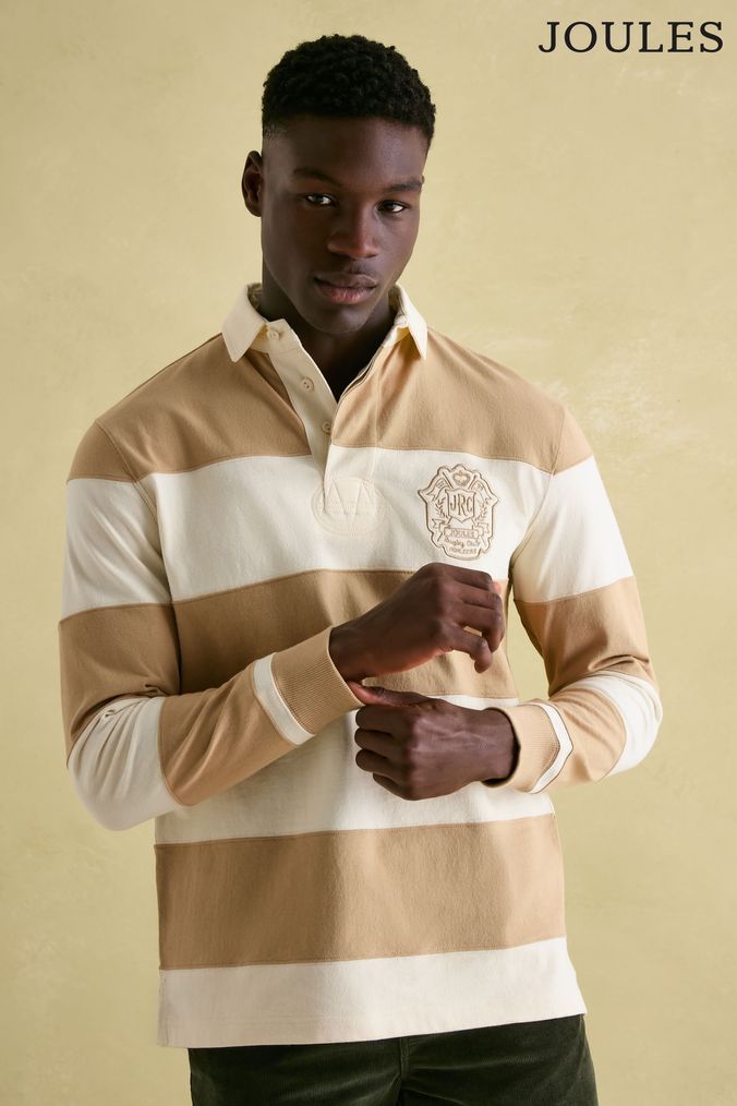 Buy Men s Rugby Shirts Long Sleeve Cream Tops Online Next UK